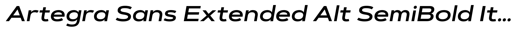 Artegra Sans Extended Alt SemiBold Italic image